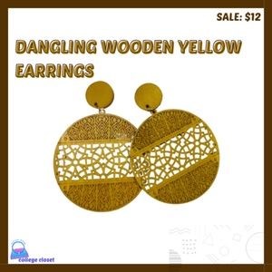 Bohemian Wooden Circle Earrings